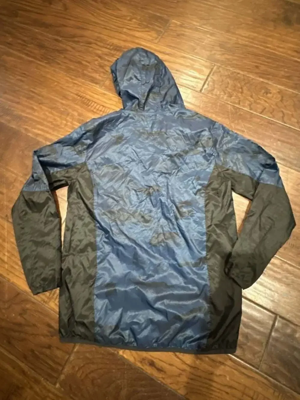 Old Navy Active Boys Blue Camo Lightweight Hooded Windbreaker Jacket Size XL (14